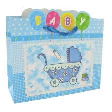 geboorte tas baby blauw