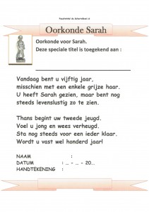 oorkonde sarah